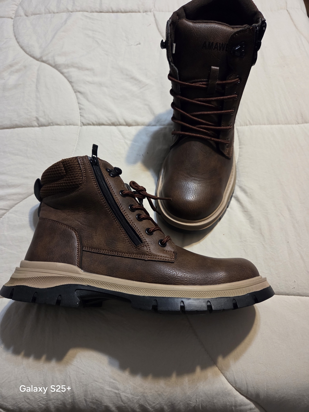 Amawei Men's Composite Toe Work Boots Size 45 (11.5-12)